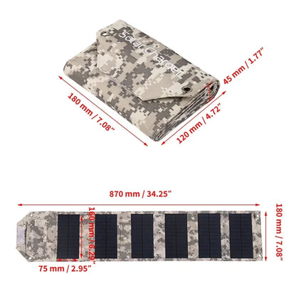 Foldable Solar Panel – Portable USB Charger for Phones, Power Banks & Outdoor Camping