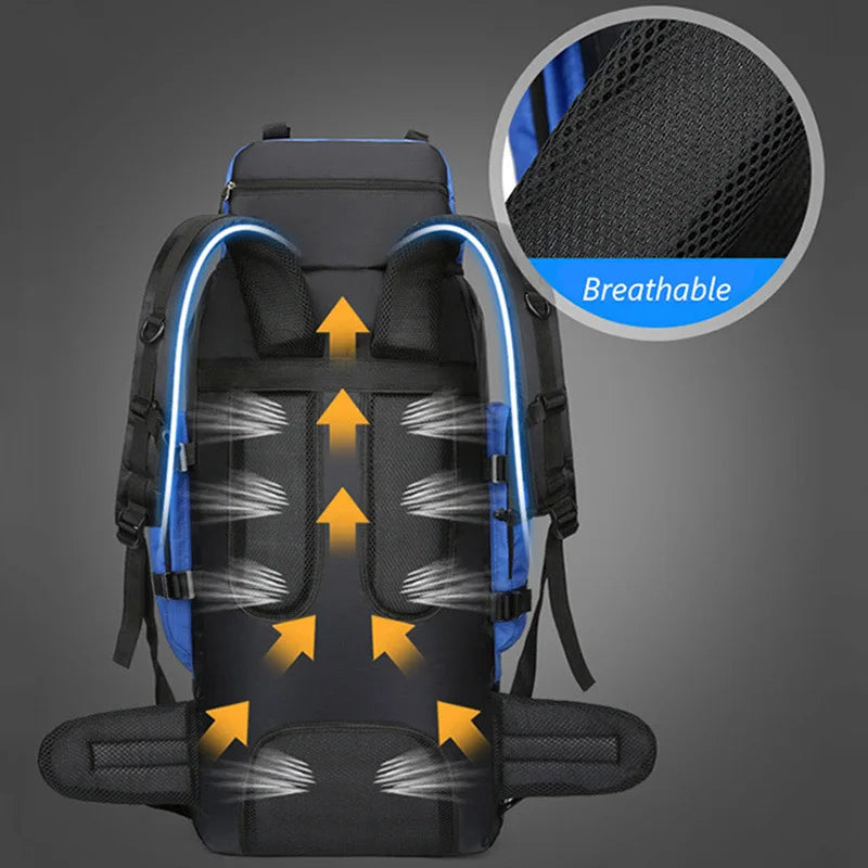 90L Waterproof Hiking & Camping Backpack