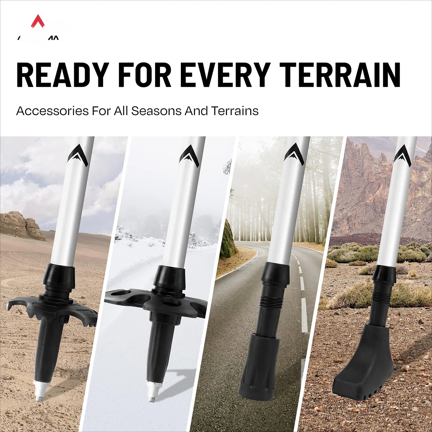 Premium Trekking Sticks for Hiking with Foldable Design & Cork