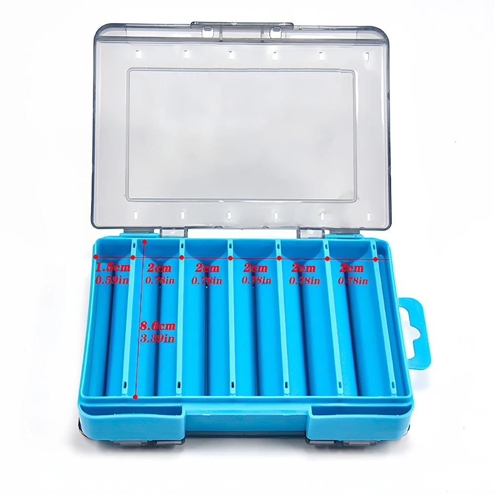 Double-Sided Fishing Tackle Box with 12 Cells