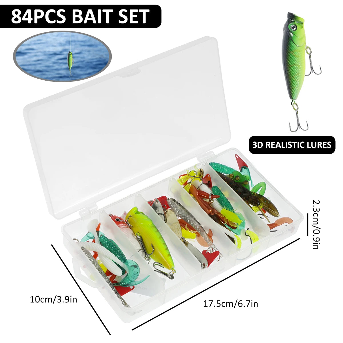 Fishing Lure Set for Beginners Soft and Hard Lure Baits Set