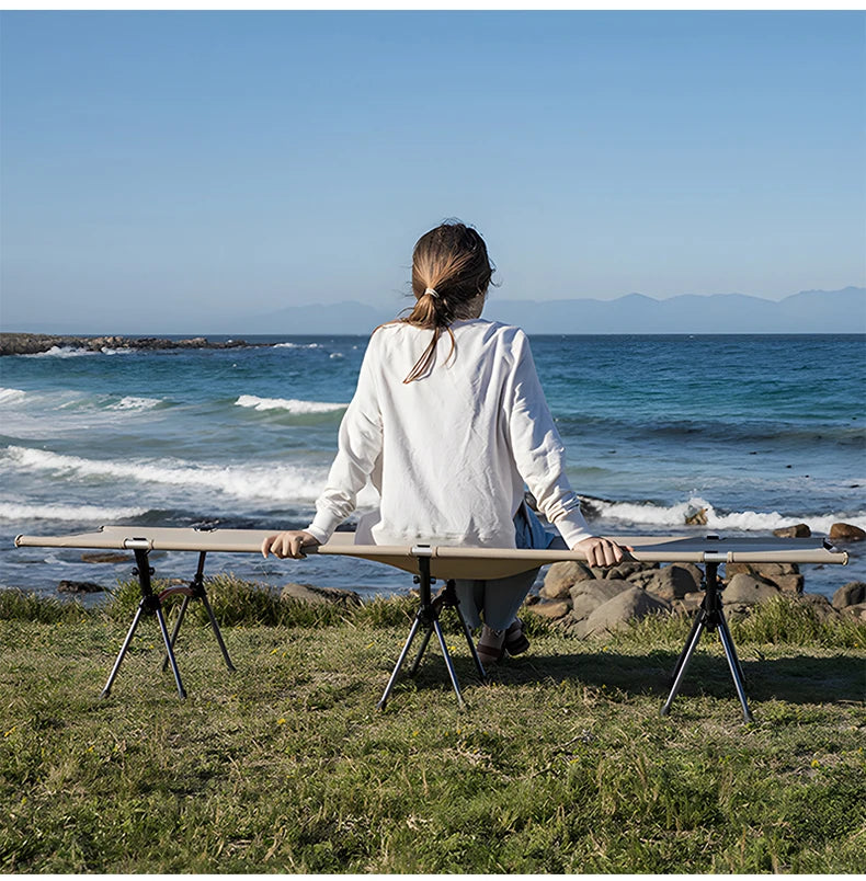 Camping Cot – Portable Folding Bed Ultralight Aluminum Alloy Sleeping Cot