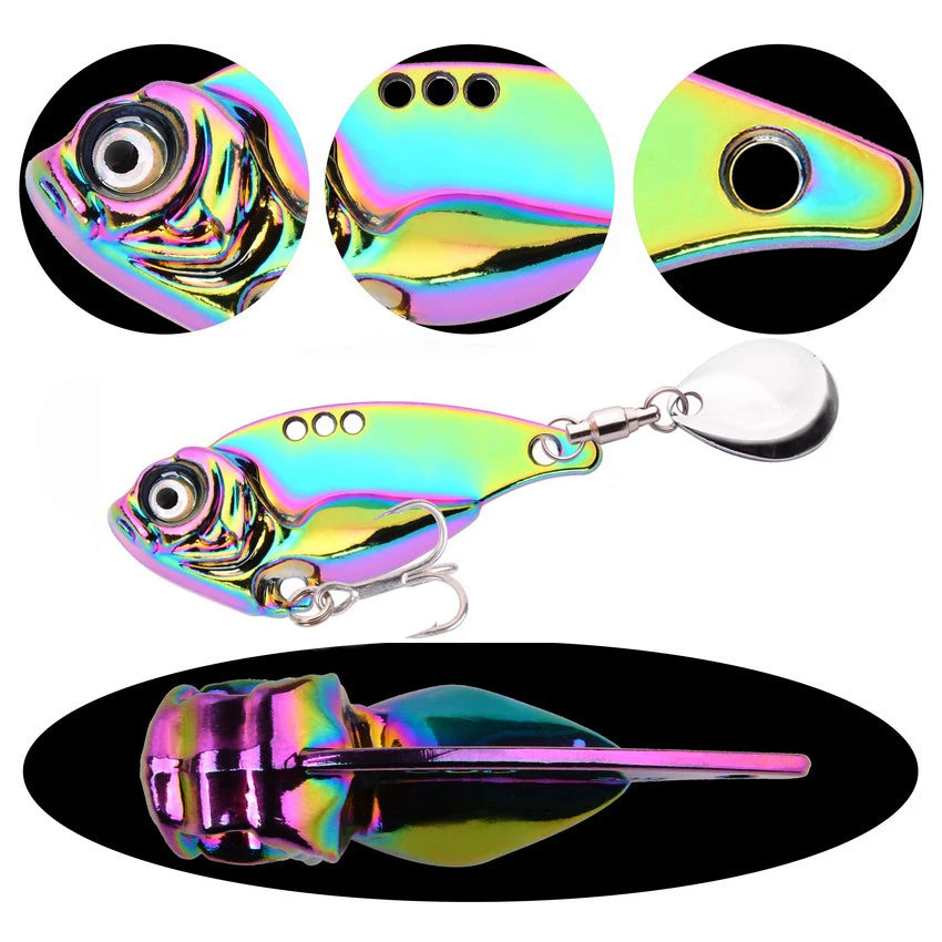 Rotating Sequin Metal VIB Fishing Tackle